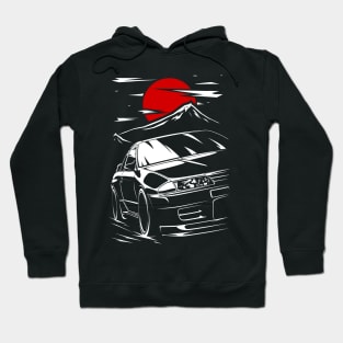 Nissan Skyline R32 Haruna Front 1989 Hoodie